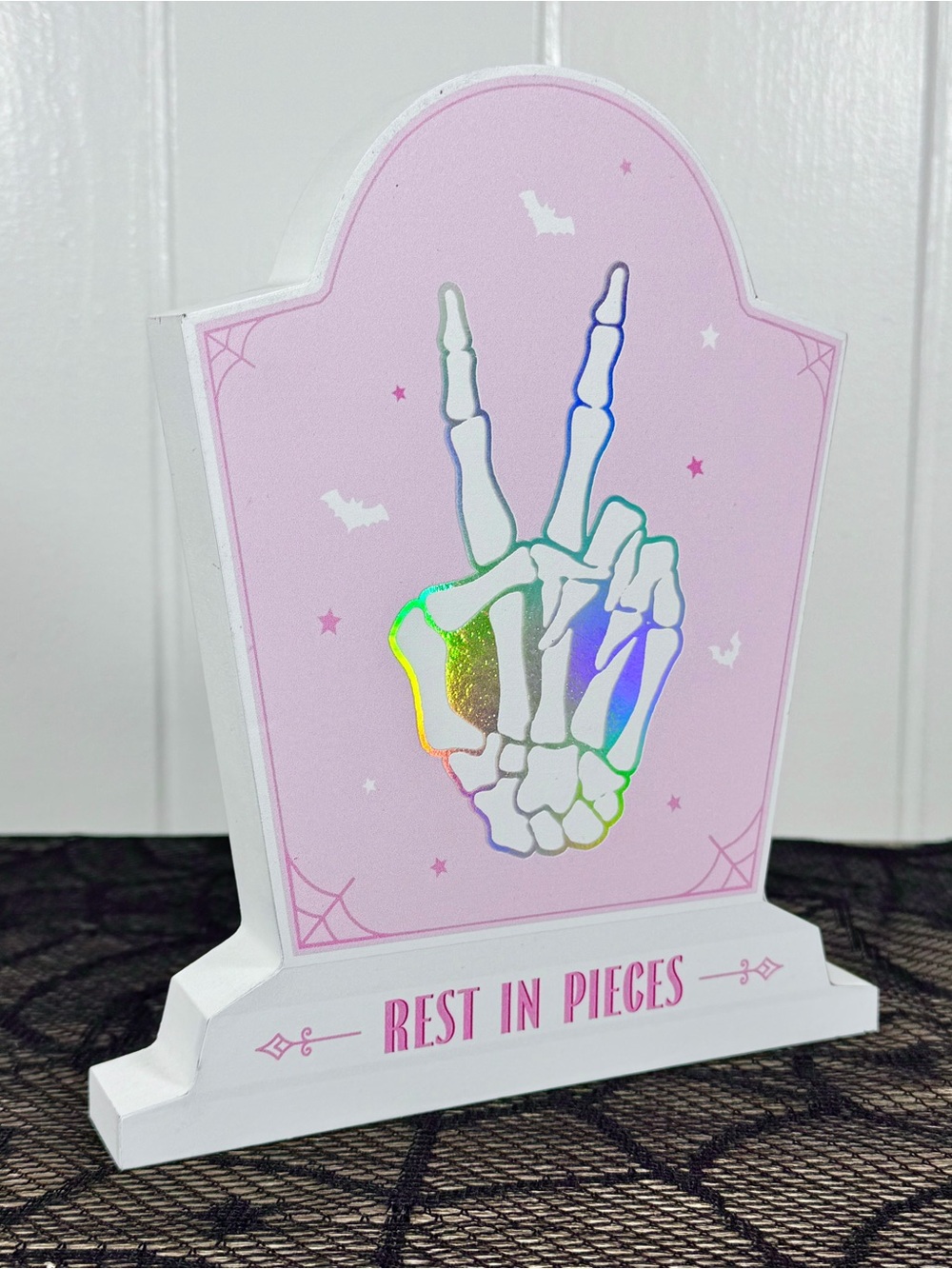 NEW “Rest In Pieces” Wood Halloween Plaque